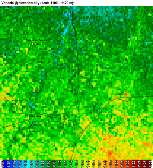 Venecia elevation map