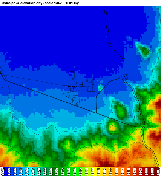 Usmajac elevation map