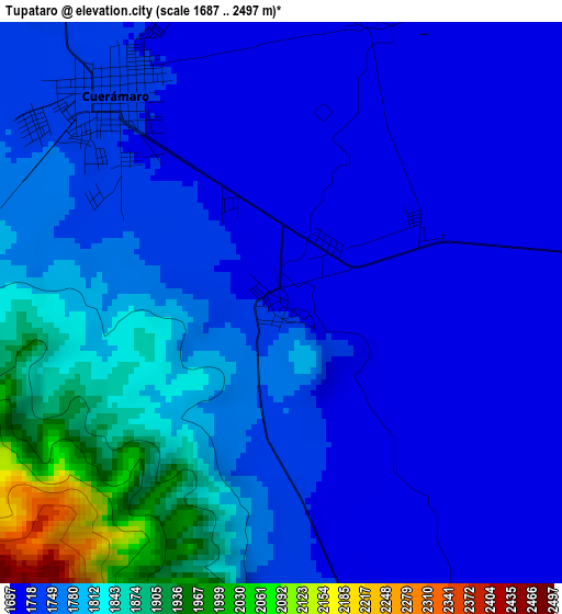 Tupataro elevation map