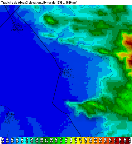 Trapiche de Abra elevation map