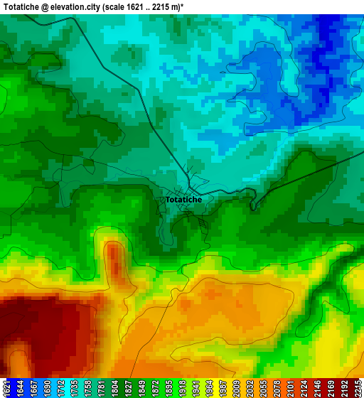 Totatiche elevation map