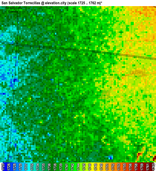 San Salvador Torrecillas elevation map