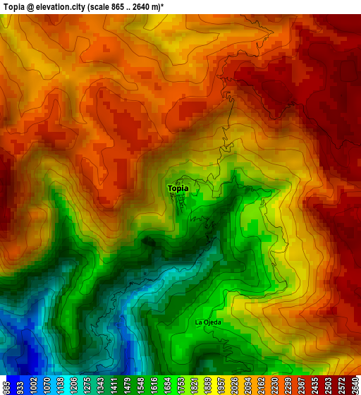 Topia elevation map