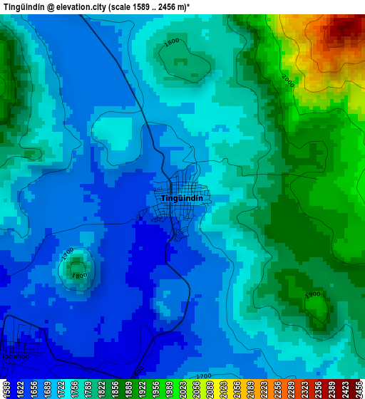 Tingüindín elevation map