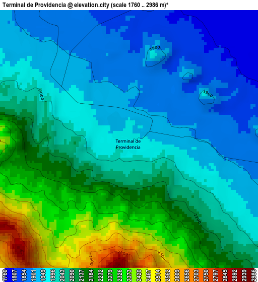 Terminal de Providencia elevation map