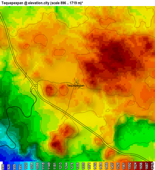 Tequepexpan elevation map