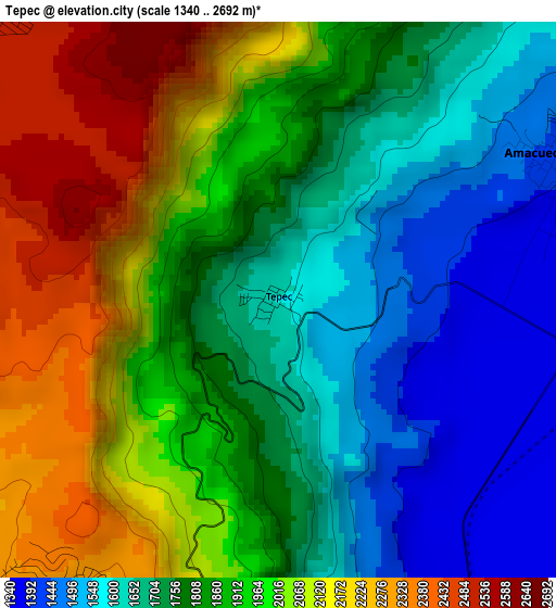 Tepec elevation map