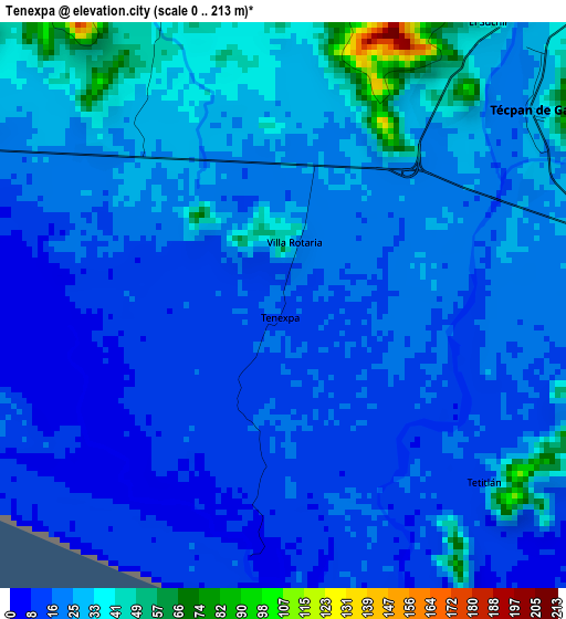 Tenexpa elevation map