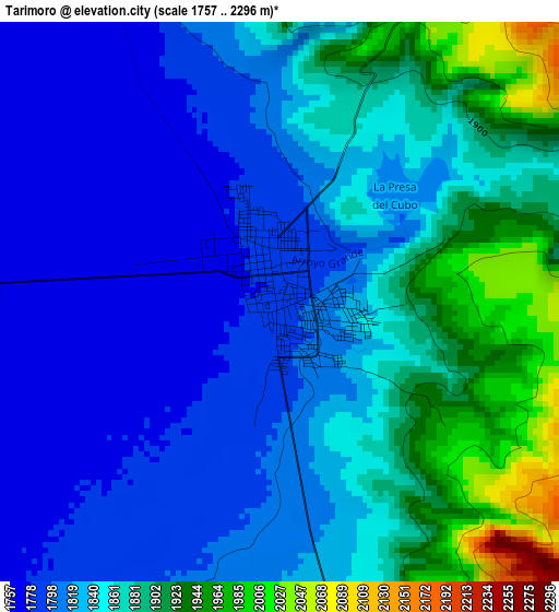 Tarimoro elevation map