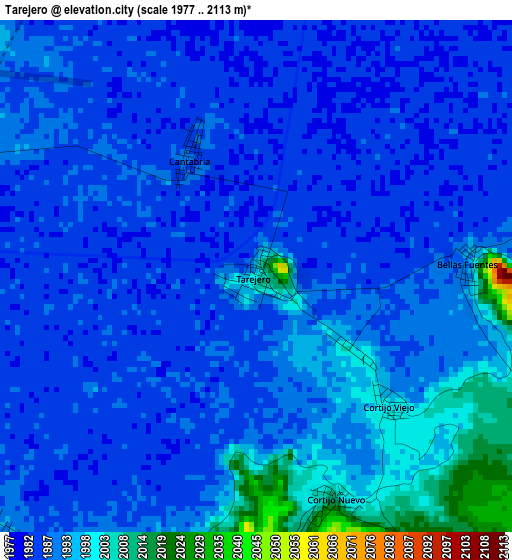 Tarejero elevation map