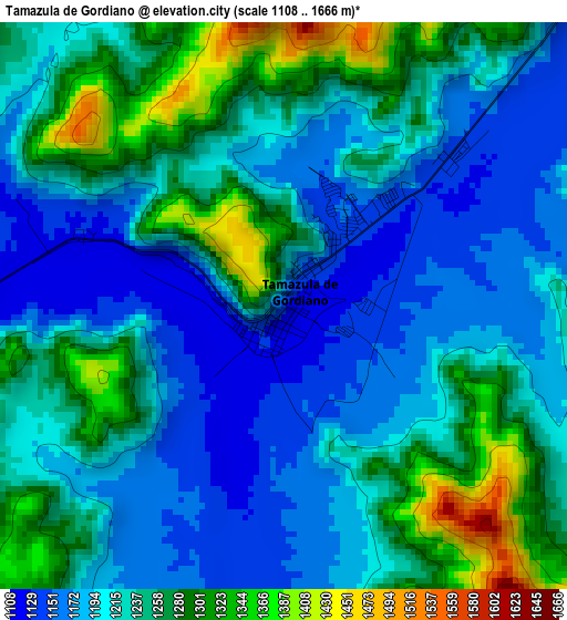 Tamazula de Gordiano elevation map