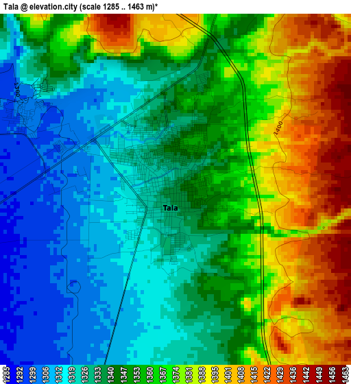 Tala elevation map