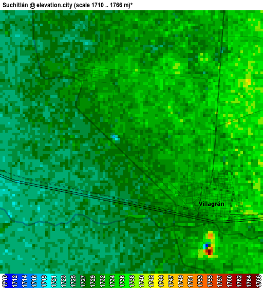 Suchitlán elevation map