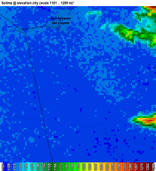 Solima elevation map