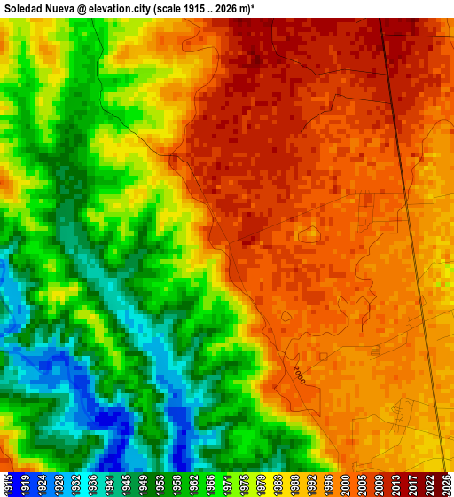 Soledad Nueva elevation map