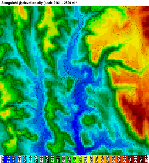 Sisoguichi elevation map