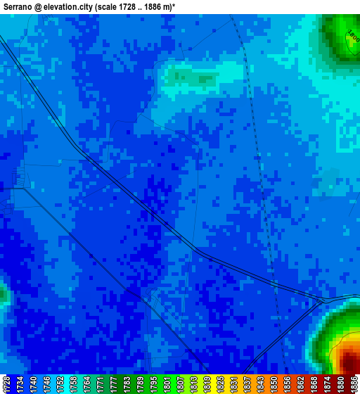 Serrano elevation map