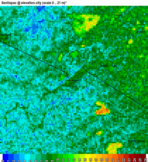 Sentispac elevation map