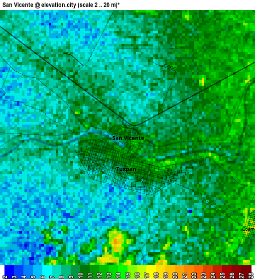 San Vicente elevation map