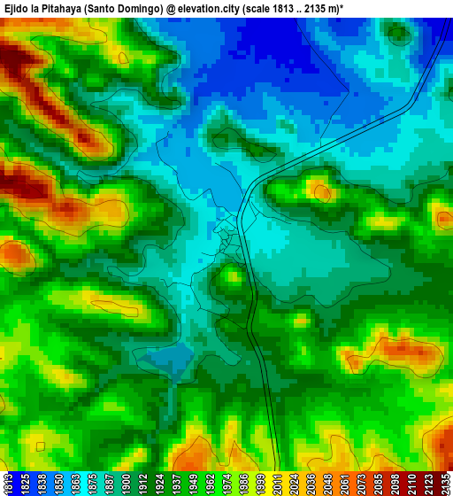 Ejido la Pitahaya (Santo Domingo) elevation map