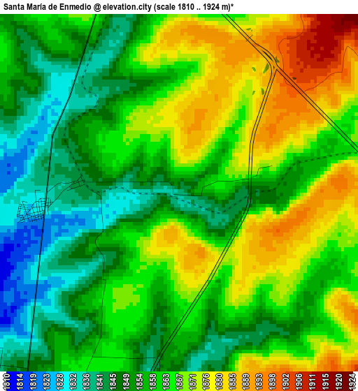 Santa María de Enmedio elevation map