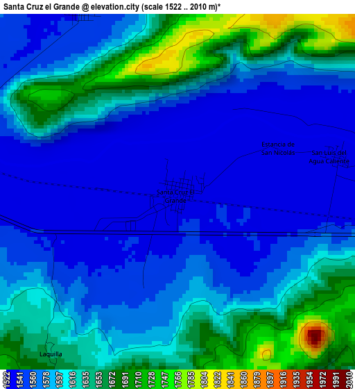 Santa Cruz el Grande elevation map