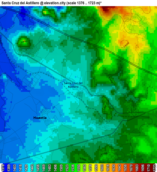 Santa Cruz del Astillero elevation map