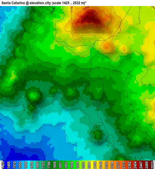 Santa Catarina elevation map