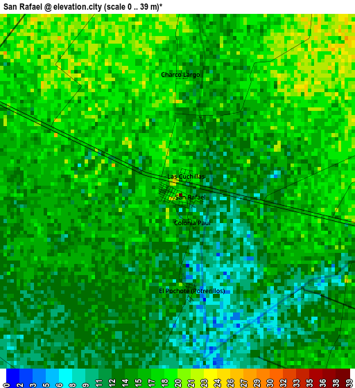 San Rafael elevation map