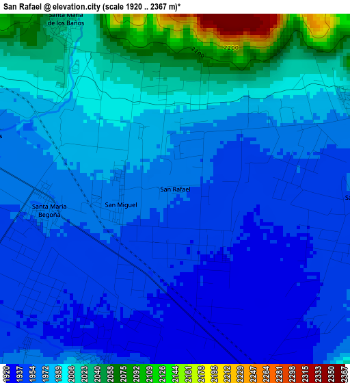 San Rafael elevation map