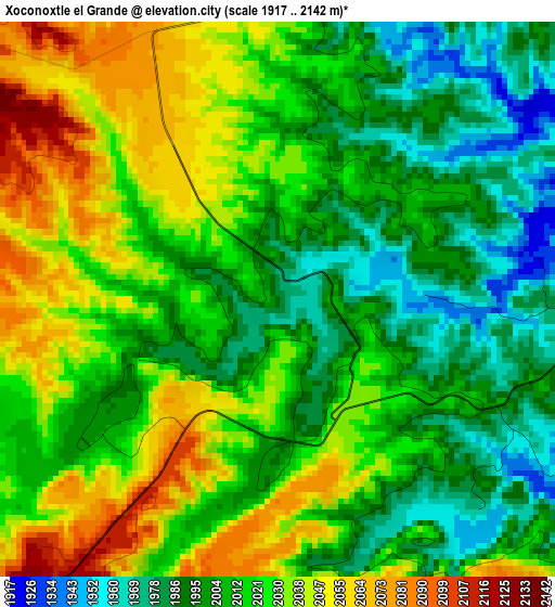 Xoconoxtle el Grande elevation map