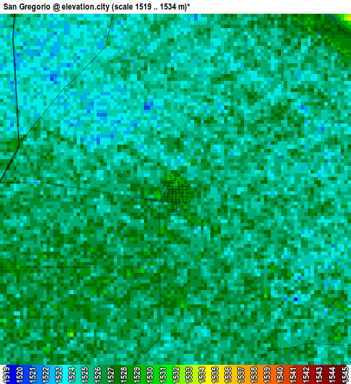 San Gregorio elevation map