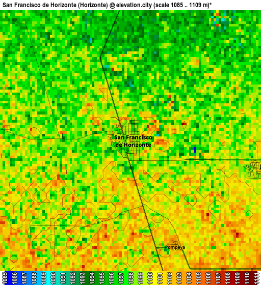 San Francisco de Horizonte (Horizonte) elevation map