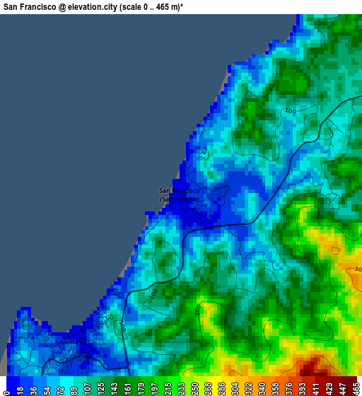 San Francisco elevation map