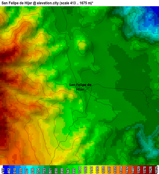 San Felipe de Híjar elevation map