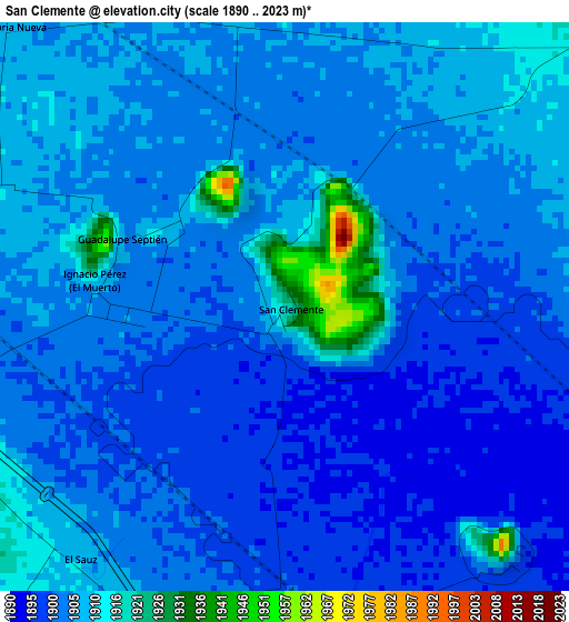 San Clemente elevation map