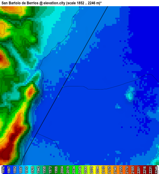 San Bartolo de Berrios elevation map