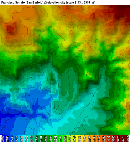 Francisco Serrato (San Bartolo) elevation map