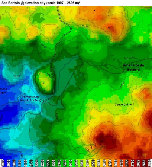 San Bartolo elevation map