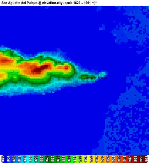 San Agustín del Pulque elevation map