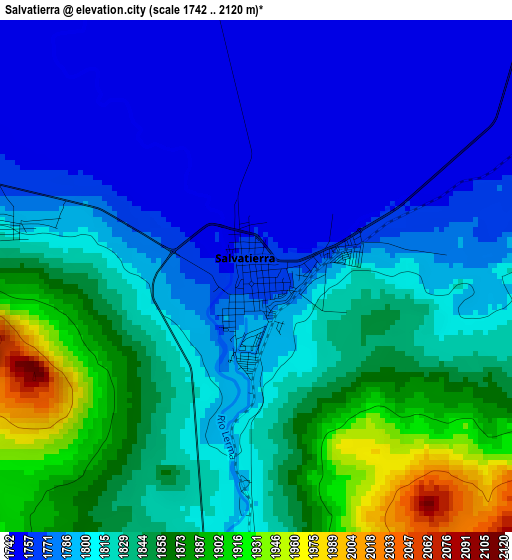 Salvatierra elevation map