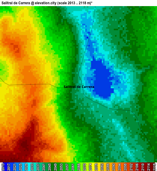 Salitral de Carrera elevation map