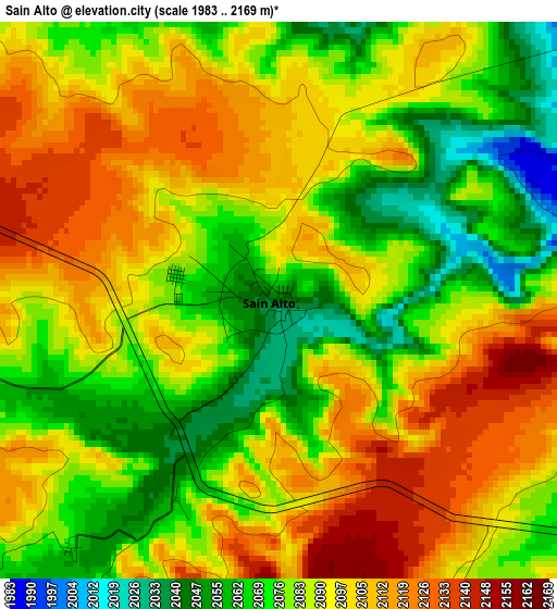 Sain Alto elevation map