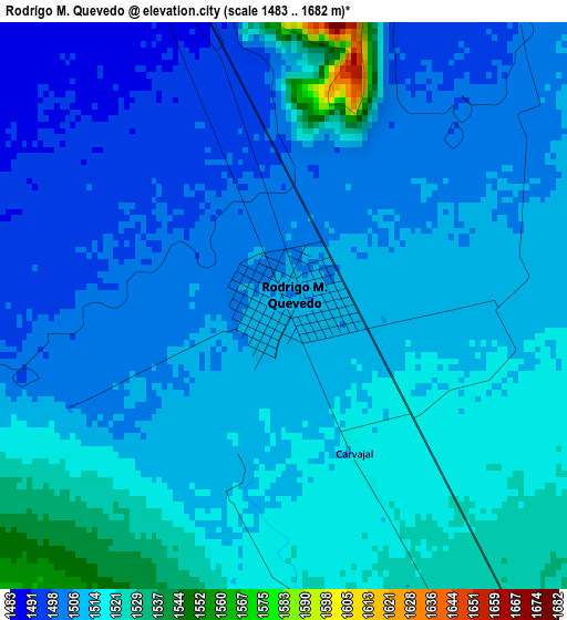 Rodrígo M. Quevedo elevation map