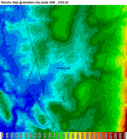 Rancho Viejo elevation map