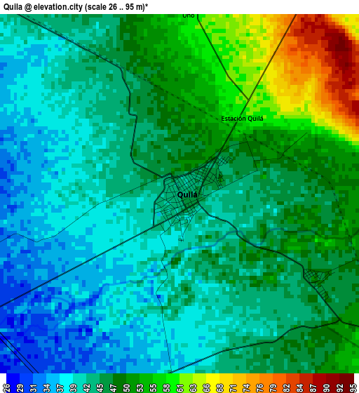 Quila elevation map