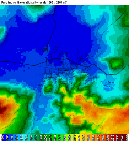 Puruándiro elevation map