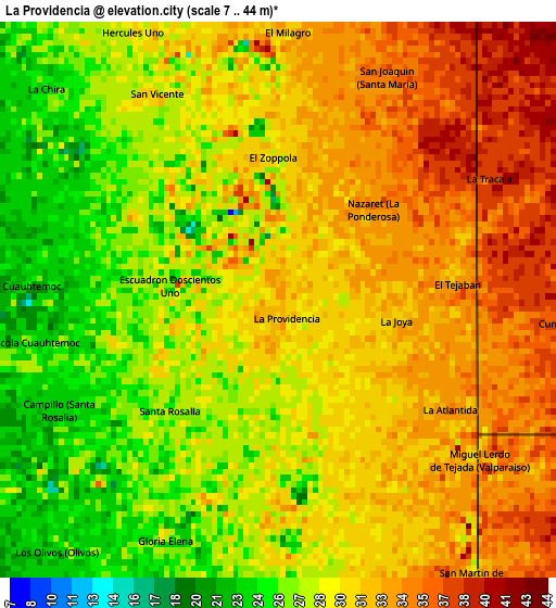 La Providencia elevation map