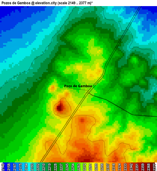 Pozos de Gamboa elevation map