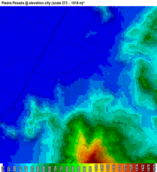 Piedra Pesada elevation map